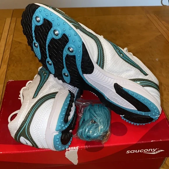 Saucony Women's White and Blue Running Shoes - Picture 10 of 11